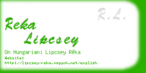 reka lipcsey business card
